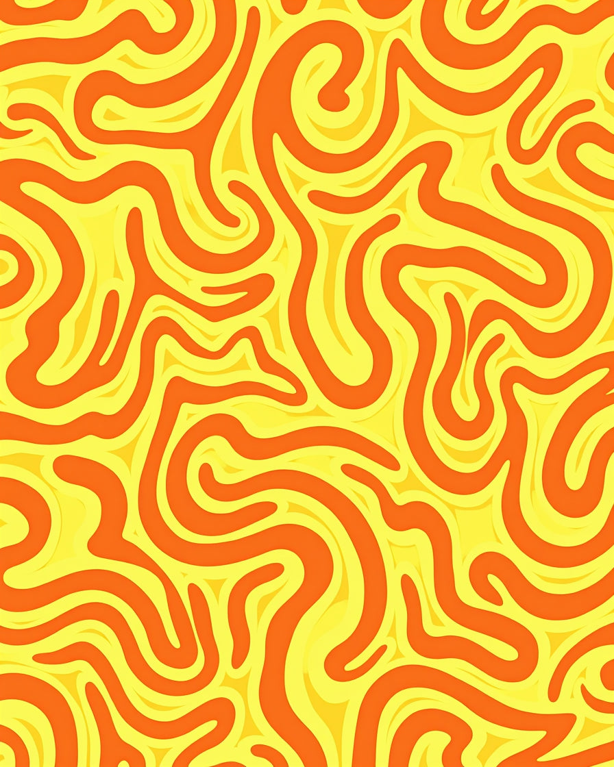Dynamic Swirls Abstract Rug