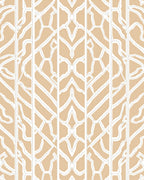 Tan Abstract Geometric Stripes Rug