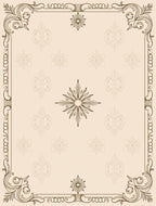 Ornate Scrollwork Repeating Floral Pattern Rug