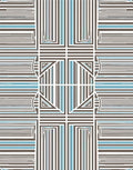 Modern Geometric Stripe Patterned Abstract Rug