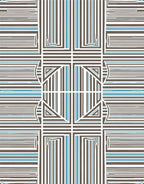 Modern Geometric Stripe Patterned Abstract Rug