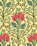 Art Nouveau Floral Vines Cream Rug