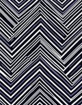Bold Blue White Geometric Stripe Rug