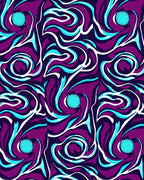 Vivid Swirls Circles Abstract Design Rug