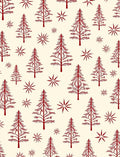Red Pine Star Pattern Rug