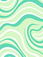Abstract Swirl Wave Pattern Design Rug