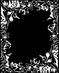 Ornate White Floral Abstract Design Rug