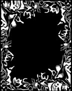Ornate White Floral Abstract Design Rug