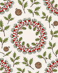 Holly Berry Festive Pattern Rug