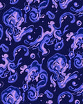 Abstract Swirl Pattern Violet Splash Rug