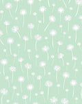 Soft Mint Dandelion Field Pattern Rug