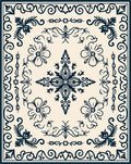 Classic Floral Border Design Rug