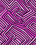 Vivid Pink Black White Geometric Pattern Rug