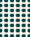 Geometric Pattern With Tan Green Rug