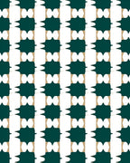 Geometric Pattern With Tan Green Rug