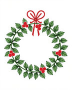 Festive Holly Berry Wreath Design Rug