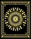 Art Deco Sunburst Geometric Motif Rug