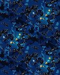Deep Blue Abstract Organic Design Rug