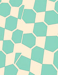 Teal Geo Mosaic Pattern Rug