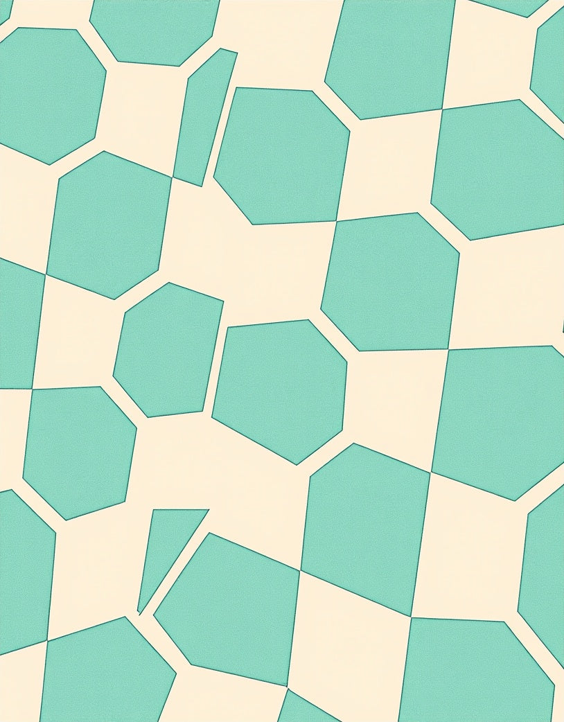 Teal Geo Mosaic Pattern Rug