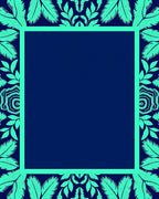 Tropical Leaf Border Design Rug