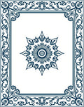 Intricate Floral Mandala Border Design Rug