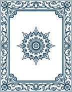 Intricate Floral Mandala Border Design Rug