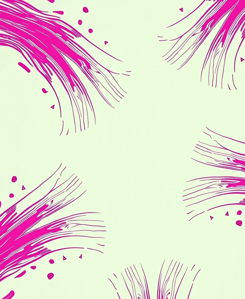 Abstract Pink Brush Stroke Pattern Rug