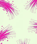 Abstract Pink Brush Stroke Pattern Rug