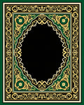 Emerald Gold Ornate Classic Frame Rug