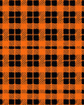 Orange Black Plaid Pattern Rug
