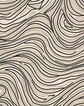 Beige and Black Swirl Wood Grain Rug