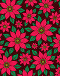 Vibrant Fuchsia Flower Pattern Rug