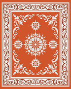 Ornate Floral Mandala Pattern Rug