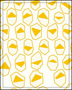 Yellow Abstract Polygon Pattern Design Rug