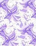 Abstract Lavender Swirl Floral Design Rug