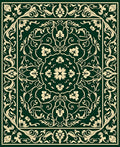 Ornate Floral Square Patterned Rug