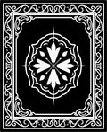 Monochromatic Medallion Ornate Border Design Rug