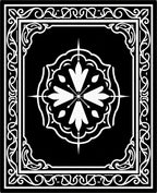 Monochromatic Medallion Ornate Border Design Rug
