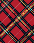 Red Yellow And Black Plaid Pattern Rug