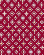 Classic Red Floral Geometric Pattern Rug