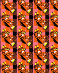 Bold Orange Pink Graphic Pattern Rug