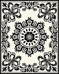 Bold Floral Mandala Design Rug