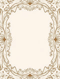 Ornate Floral Scrollwork Frame Rug