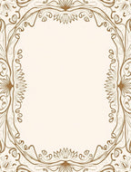 Ornate Floral Scrollwork Frame Rug
