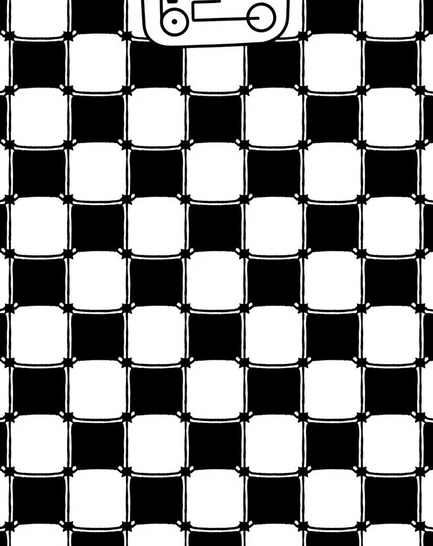 Checkerboard Pattern Graphic Rug