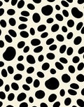 Spotted Cream Black Contemporary Rug