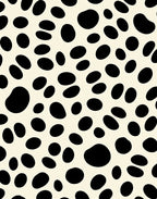 Spotted Cream Black Contemporary Rug