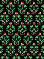 Floral Medallion Dark Pattern Design Rug