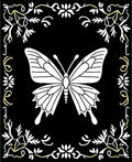 Elegant Butterfly Floral Motif Rug